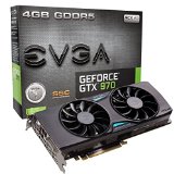 EVGA GeForce GTX 970 4GB SSC Gaming ACX 2.0+ Cooling Graphics Card (04G-P4-3975-KR)