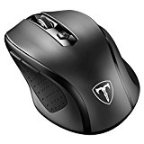 VicTsing MM057 2.4G Wireless Portable Mobile Mouse Optical Mice with USB Receiver, 5 Adjustable DPI Levels, 6 Buttons for Notebook, PC, Laptop, Computer, Macbook – Black