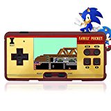 Hisonders 8 bit 2.8” TFT LCD FC Retro Digital Games Portable Console Built-in 508+130 Games with Speaker – Brown