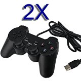 SQDeal 2 Pack USB GamePad Joypad Double Dual Shock Gaming Controller Joystick for PC Computer Laptop Windows [Video Game]