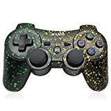 PS3 Controller Wireless PS3 Games Remote – KLNO Sixaxis Dualshock Gamepad，Best DS3 Gifts for Kids,Son,Father in Family Playing with USB Charger Cable,for SONY original Playstation 3(Spot Art Color)