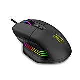 HIRALIY Gaming Mouse Wired, 7 Programmable Buttons, 7200 DPI Adjustable, 12 Backlight Modes with 16.8 Million  Chroma RGB Backlit Ergonomic Optical USB Computer Desktop Laptop PC Game Mice (Black)